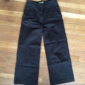 Everlane wide-leg crop. Black size 0.